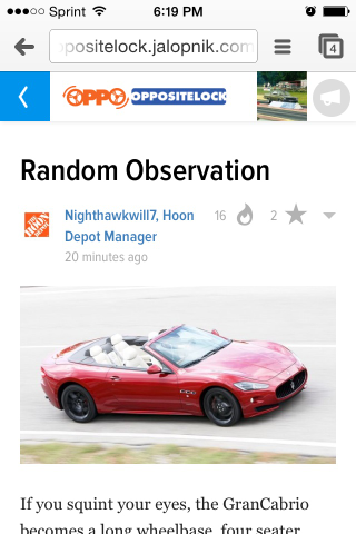 Illustration for article titled Random Observation